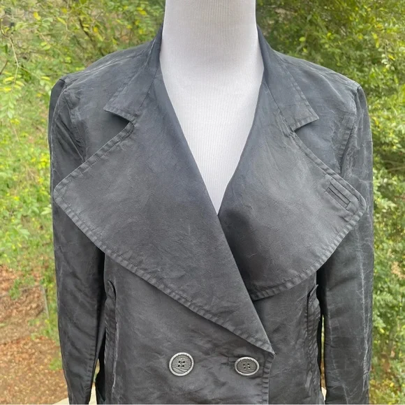 Salvatore Ferragamo black double breasted blouse top size EU 48 - Picture 2 of 15